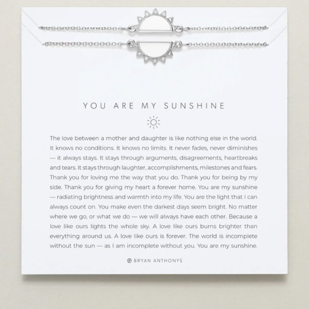 You Are My Sunshine Necklace - Silver